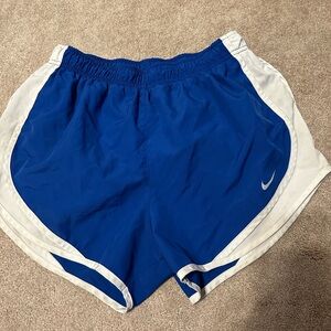 Nike Women's Athletic Shorts in Blue and White